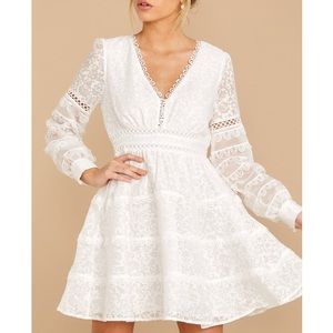 Timeless Influencer White Lace Dress